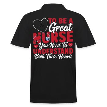You Need To Understand Both These Hearts Cardiac - Men's Polo Shirt - black - Back - Kai (181cm)