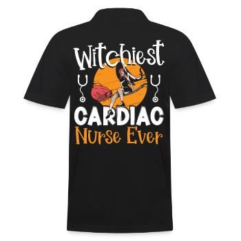 Witchiest Cardiac Nurse Ever Halloween Cardiac - Men's Polo Shirt - black - Back - Kai (181cm)