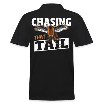 Chasing That Tail Pheasant Hunting Pheasant Hunter - Men's Polo Shirt - black - Back - Kai (181cm)