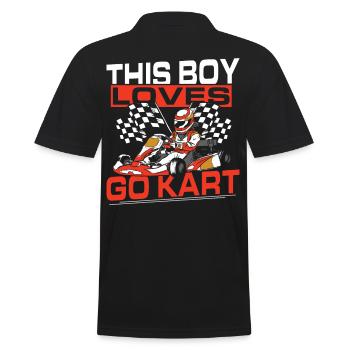 Ce garçon adore Go Kart Go-Kart Racing - Polo Homme - noir - Dos - Kai (181cm)