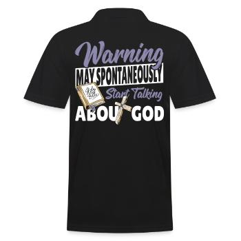 Peut spontanément commencer à parler de Dieu Pasteur - Polo Homme - noir - Dos - Kai (181cm)
