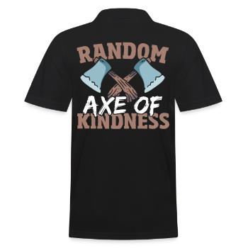 Random Axe Of Kindness Lumberjack - Männer Poloshirt - Schwarz - Hinten - Kai (181cm)