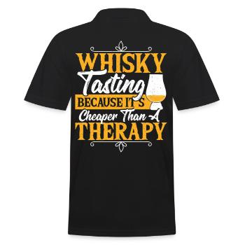 La dégustation de whisky est moins chère qu’une thérapie - Polo Homme - noir - Dos - Kai (181cm)