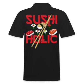 Sushiholic Sushi Rolls Riz et poisson - Polo Homme - noir - Dos - Kai (181cm)