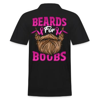 Barbes pour seins Sensibilisation au cancer du sein Rose - Polo Homme - noir - Dos - Kai (181cm)