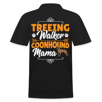 Treeing Walker Coonhound Mama - Männer Poloshirt - Schwarz - Hinten - Kai (181cm)