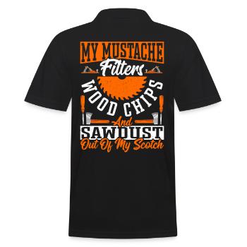 Mes filtres à moustache Copeaux de bois & sciure de bois Scotch - Polo Homme - noir - Dos - Kai (181cm)