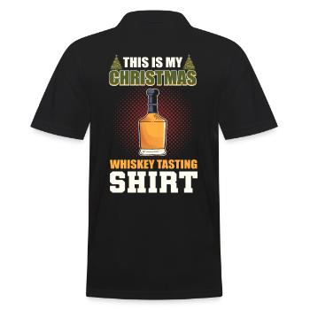 This Is My Christmas Whiskey Tasting Shirt Whisky - Männer Poloshirt - Schwarz - Hinten - Kai (181cm)