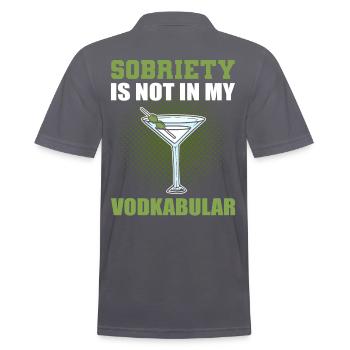 La sobriété n’est pas dans ma vodka vodkabulaire wodka - Polo Homme - charbon - Dos - Nico (186cm)
