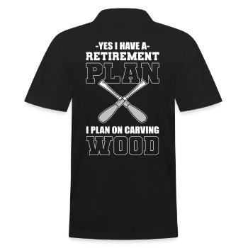 I Do Have A Retirement Plan I Plan On Carving - Männer Poloshirt - Schwarz - Hinten - Kai (181cm)