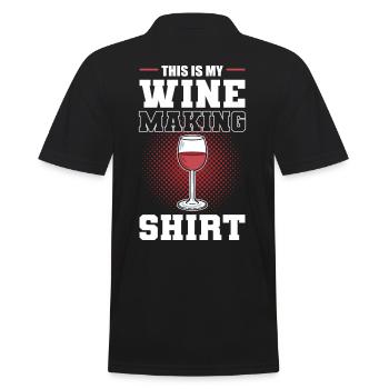 This is My Wine Making Shirt Wine Maker Wine - Männer Poloshirt - Schwarz - Hinten - Kai (181cm)