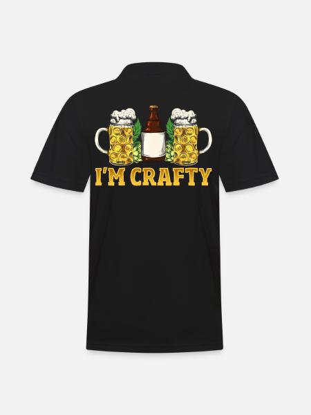 I'm Crafty Craft Beer Brewing - Men's Polo Shirt - black