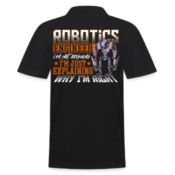 Robotics Engineer I'm Not Arguing Robotics Club - Männer Poloshirt - Schwarz - Hinten - Kai (181cm)