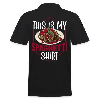 Ceci est ma chemise spaghetti Italian Pasta Lover - Polo Homme - noir - Dos - Kai (181cm)