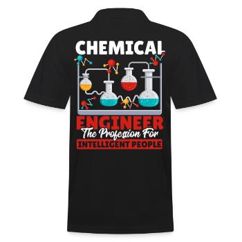 Chemical Engineer Chemist Chemical Engineering - Men's Polo Shirt - black - Back - Kai (181cm)