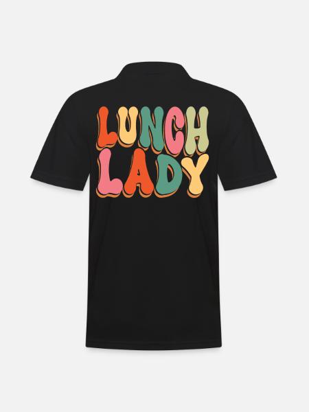 Lunch Lady Cafeteria Worker - Men's Polo Shirt - black