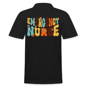 Groovy ER Infirmière Salle d’urgence Infirmière École Femmes - Polo Homme - noir - Dos - Kai (181cm)