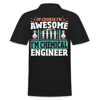 I'm Chemical Engineer Chemical Engineering Chemist - Men's Polo Shirt - black - Back - Kai (181cm)
