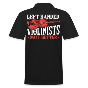 Left Handed Violinists Do It Better Violinist - Men's Polo Shirt - black - Back - Kai (181cm)