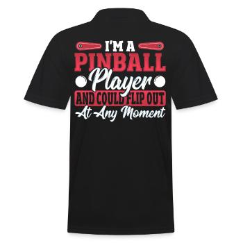 Je suis un joueur de flipper Pinball Arcade Machine - Polo Homme - noir - Dos - Kai (181cm)