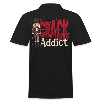 Crack Addict Nutcracker Christmas Squad Ballet - Männer Poloshirt - Schwarz - Hinten - Kai (181cm)