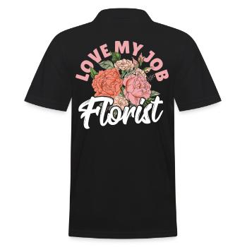 Love My Job Fleuriste Jardinier Fleuriste Floral - Polo Homme - noir - Dos - Kai (181cm)