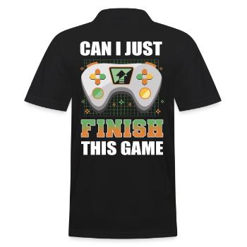 Can I Just Finish This Game Video Game Player - Men's Polo Shirt - black - Back - Kai (181cm)
