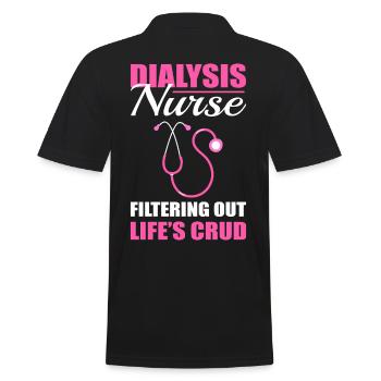 Une infirmière en dialyse filtre la dialyse grossière de la vie - Polo Homme - noir - Dos - Kai (181cm)