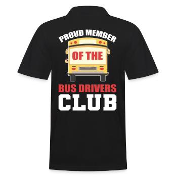 Proud Member Of The Bus Drivers Club School Bus - Men's Polo Shirt - black - Back - Kai (181cm)