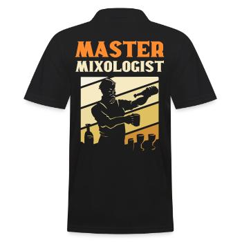 Master Mixologist Bartender Barkeeper - Men's Polo Shirt - black - Back - Kai (181cm)