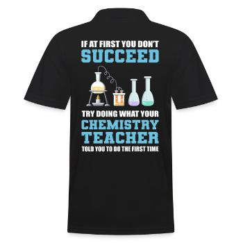 Professeur de chimie Professeur de sciences - Polo Homme - noir - Dos - Kai (181cm)