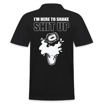 I'm Here To Shake Shit Up Barkeeper Mixologist - Männer Poloshirt - Schwarz - Hinten - Kai (181cm)