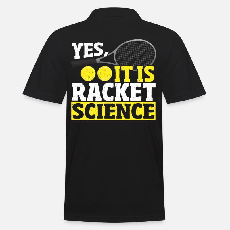 Yes, It Is Racket Science Tennis Player - Männer Poloshirt - Schwarz