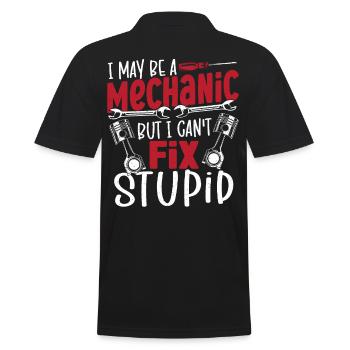 Le mécanicien ne peut pas réparer une voiture stupide de mécanicien automobile - Polo Homme - noir - Dos - Kai (181cm)