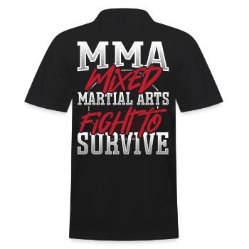 MMA Mixed Martial Arts Fight To Survive - Polo Homme - noir - Dos - Kai (181cm)