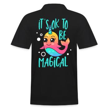 C’est OK d’être la licorne magique du narval de mer - Polo Homme - noir - Dos - Kai (181cm)