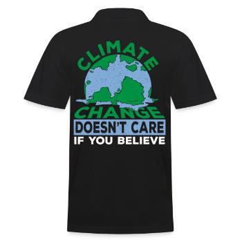 Le changement climatique ne se soucie pas si vous croyez mondial - Polo Homme - noir - Dos - Kai (181cm)