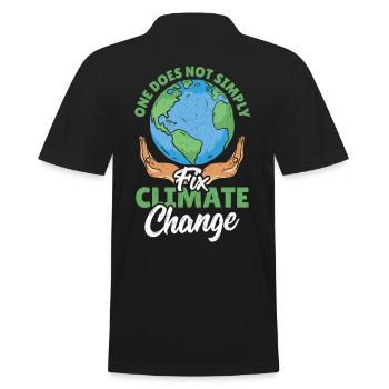 On ne se contente pas de régler le problème du changement climatique à l’échelle mondiale - Polo Homme - noir - Dos - Kai (181cm)