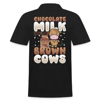 Le lait au chocolat provient de vaches brunes Lait de cacao - Polo Homme - noir - Dos - Kai (181cm)