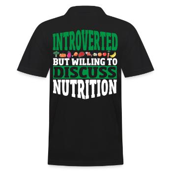 Introverti mais prêt à discuter de nutrition - Polo Homme - noir - Dos - Kai (181cm)