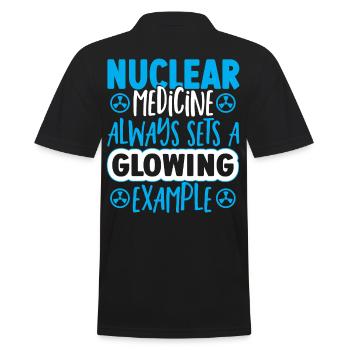 Nuclear Medicine Always Sets A Glowing Example - Männer Poloshirt - Schwarz - Hinten - Kai (181cm)