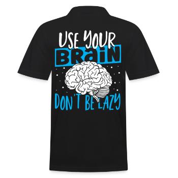 Utilisez votre cerveau Ne soyez pas paresseux Neuroscience - Polo Homme - noir - Dos - Kai (181cm)