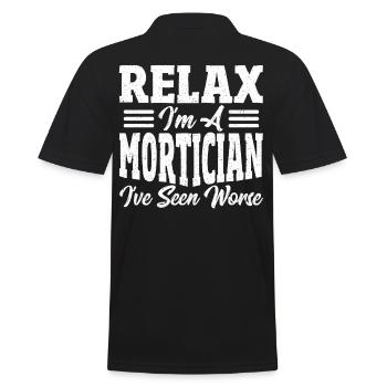 Détendez-vous Je suis un morticien J’ai vu des funérailles pires - Polo Homme - noir - Dos - Kai (181cm)