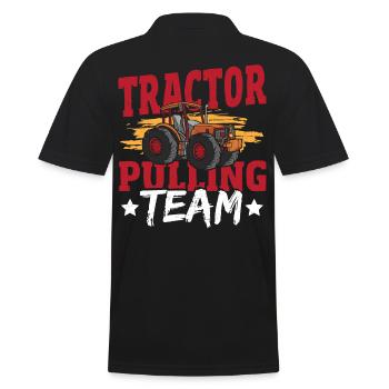 Tractor Pulling Team Tractor Puller Tractorpulling - Men's Polo Shirt - black - Back - Kai (181cm)