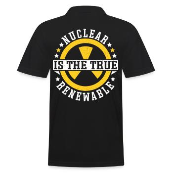 Nuclear Is The True Renewable Energy Pro-Climate - Männer Poloshirt - Schwarz - Hinten - Kai (181cm)