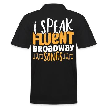 Broadway Musical-Liebhaber Musical Theater - Männer Poloshirt - Schwarz - Hinten - Kai (181cm)