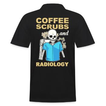 Coffee, Scrubs And Radiology Technician Rad Tech - Men's Polo Shirt - black - Back - Kai (181cm)