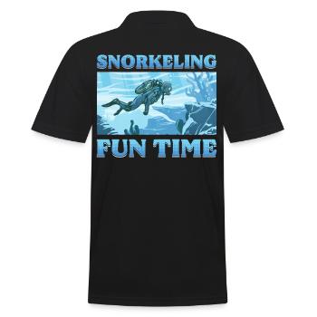 Snorkeling Fun Time Snorkel Dive Scuba Diving - Men's Polo Shirt - black - Back - Kai (181cm)