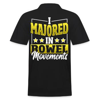 I Majored In Bowel Movements Gastroenterology - Men's Polo Shirt - black - Back - Kai (181cm)