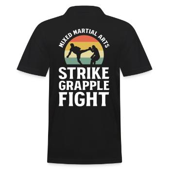 Arts martiaux mixtes Strike Grapple Fight MMA - Polo Homme - noir - Dos - Kai (181cm)